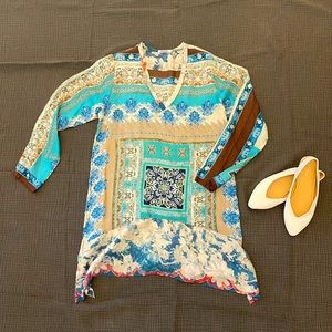 Johnny Was 100% Silk Tunic